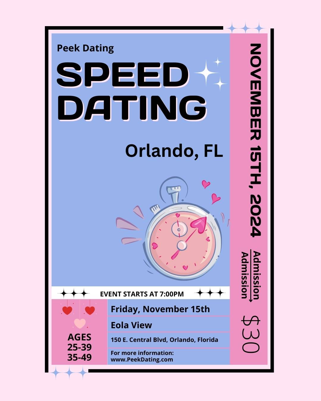 Peek Dating Speed Dating Events at Eola View