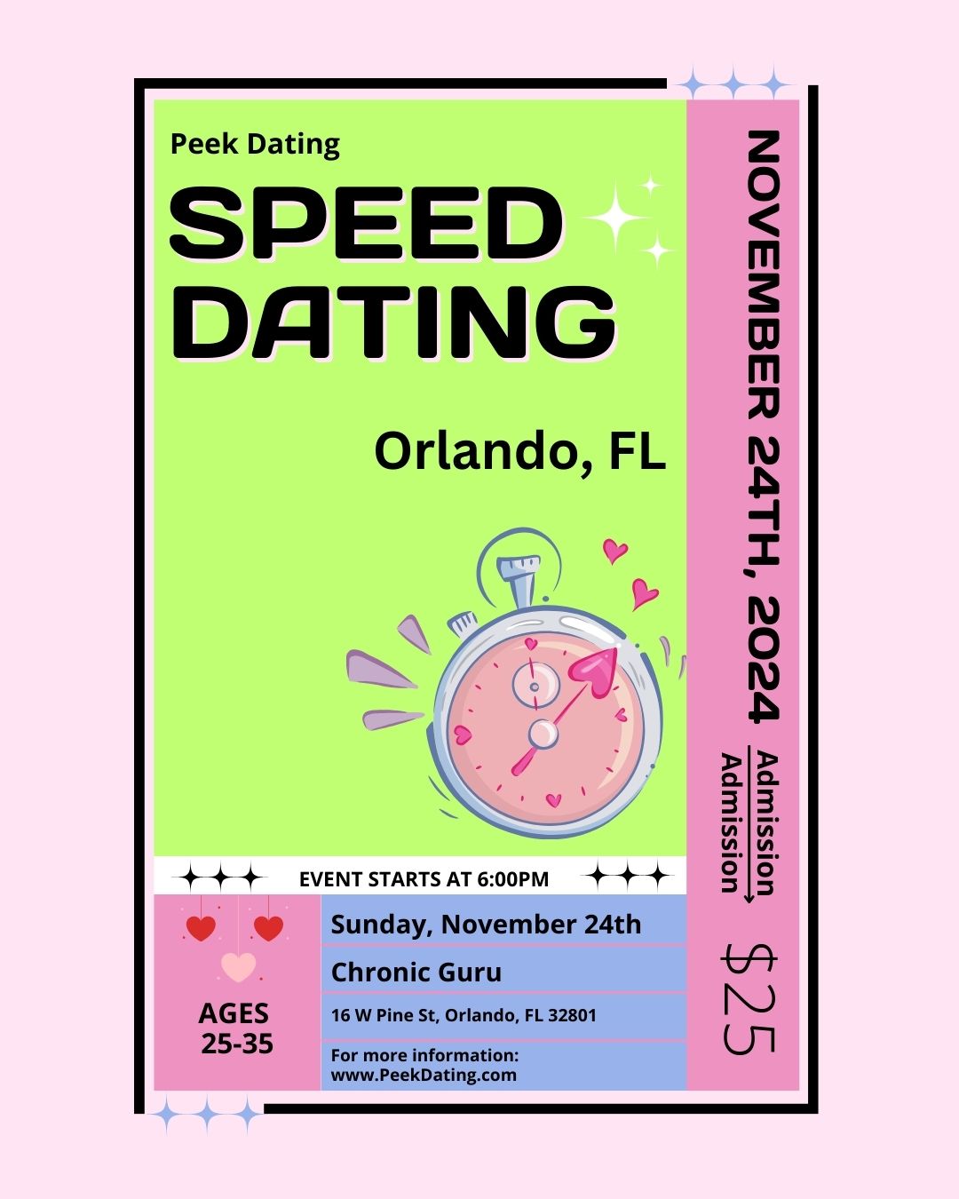 Chronic Lounge Orlando Speed Dating